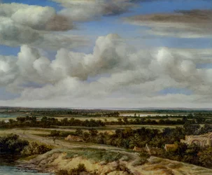 An Extensive Landscape with a Road by a River